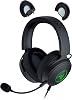 Razer Kraken Kitty V2 Pro - Wired RGB Headset with Replaceable Ears (Replaceable Kitty, Bear and Rabbit Ears; Reactive Flow Lighting) Black