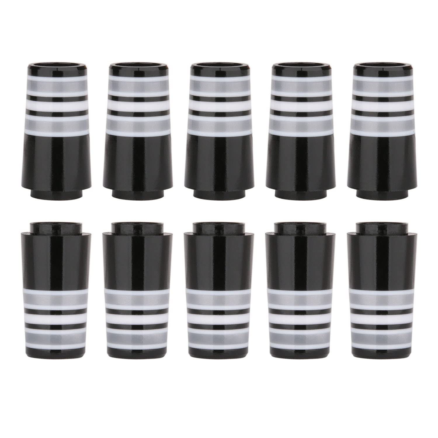Golf Builder 10pcs Custom Tip .355 Golf Ferrules for Taper Tip Iron Wedge (Gray Ring)