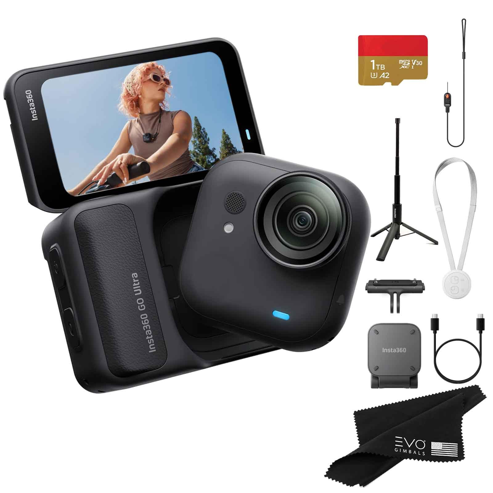 Insta360 GO Ultra Standard Bundle Midnight Black- Tiny Mighty Hands-Free 4K Cam, Lightweight, Low Light Excellence| Bundle Includes 2 in 1 Tripod Selfie Stick, Quick Release Mount, 1TB Card-image-22