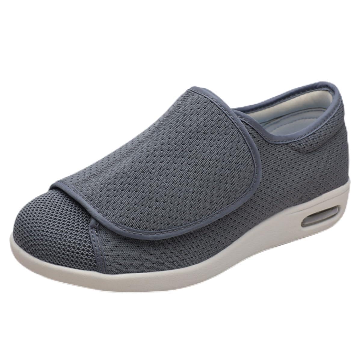 Scarpe per Diabetici per Uomo Donna Scarpe da Passeggio Gonfie Extra Larghe Slip-On Scarpe da Passeggio Regolabili per Anziani