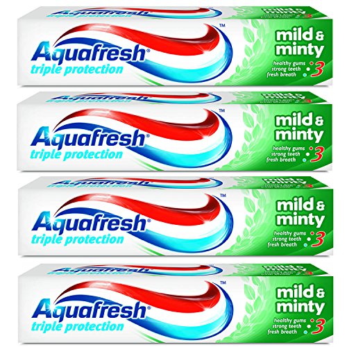 Aquafresh Mild & Minty con protezione dagli acidi dello zucchero, 100 ml (confezione da 4)