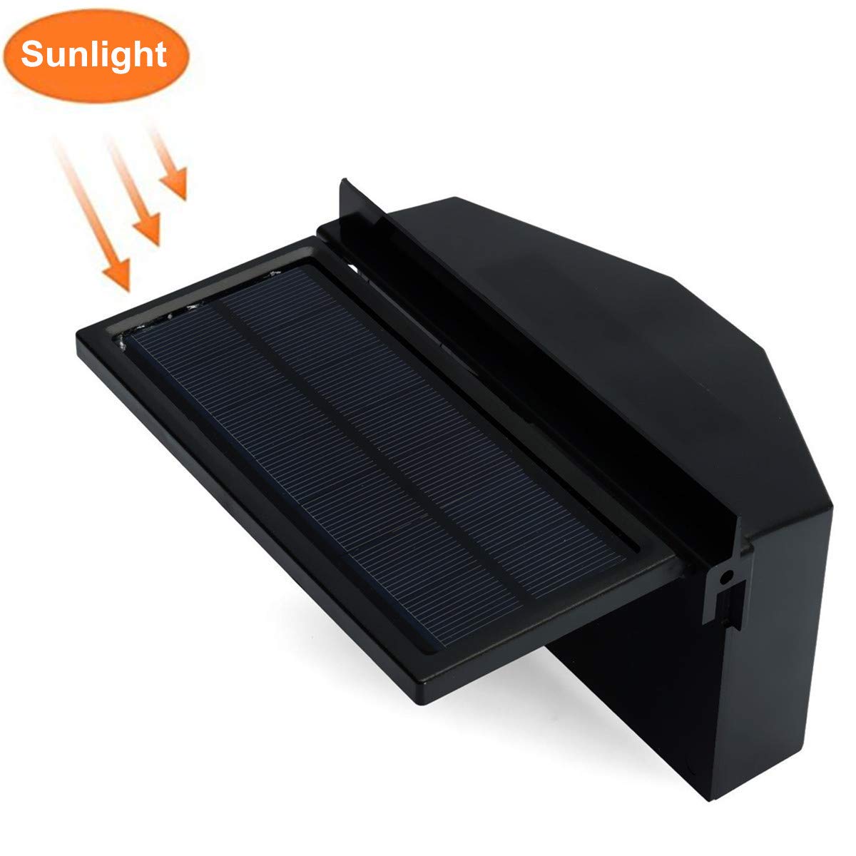Ventilatore per radiatore auto, Ventilatore per auto a energia solare, purificatori d'aria per radiatore di sfiato a risparmio energetico 2W ABS (nero)