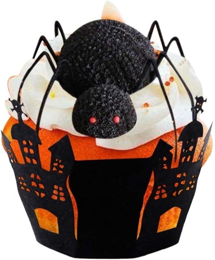 Durable Halloween Decorations, 12pcs Cake Packaging Halloween Decor, Witch Castle Cut Cake Decoration Scary Halloween Decoration for Halloween Party Outdoor Decoration Scared Made in China