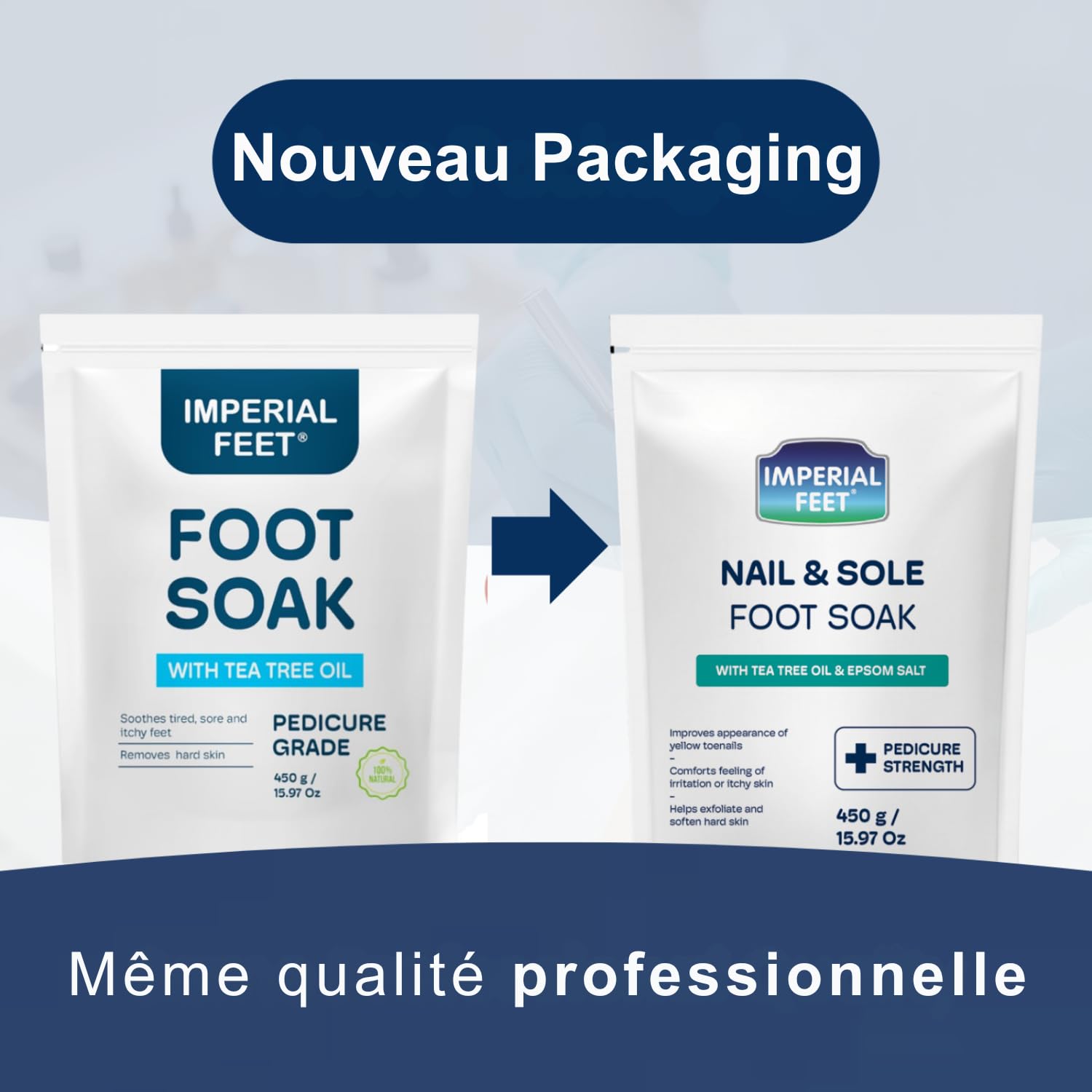 Pedicure Quality Foot Soak with Tea Tree Oil & Epsom Salt | Helps Treat Nail Fungus Athletes Foot | Anti Fungal Nail Treatment | Foot Moisturiser & Deodorizer Feet Soak | Exfoliating Foot Soak