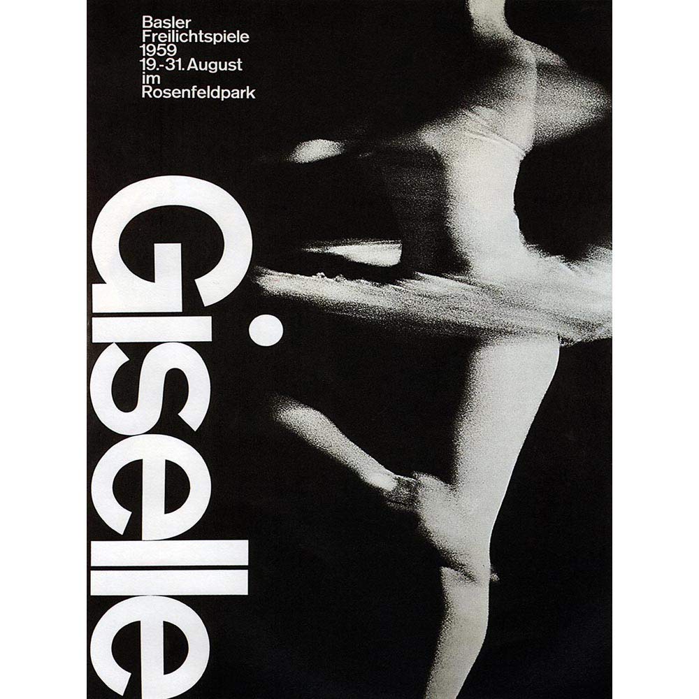 Wee Blue Coo Advert Cultural Ballet Dance Giselle Switzerland Basle Art Print Poster Wall Decor 12X16 Inch