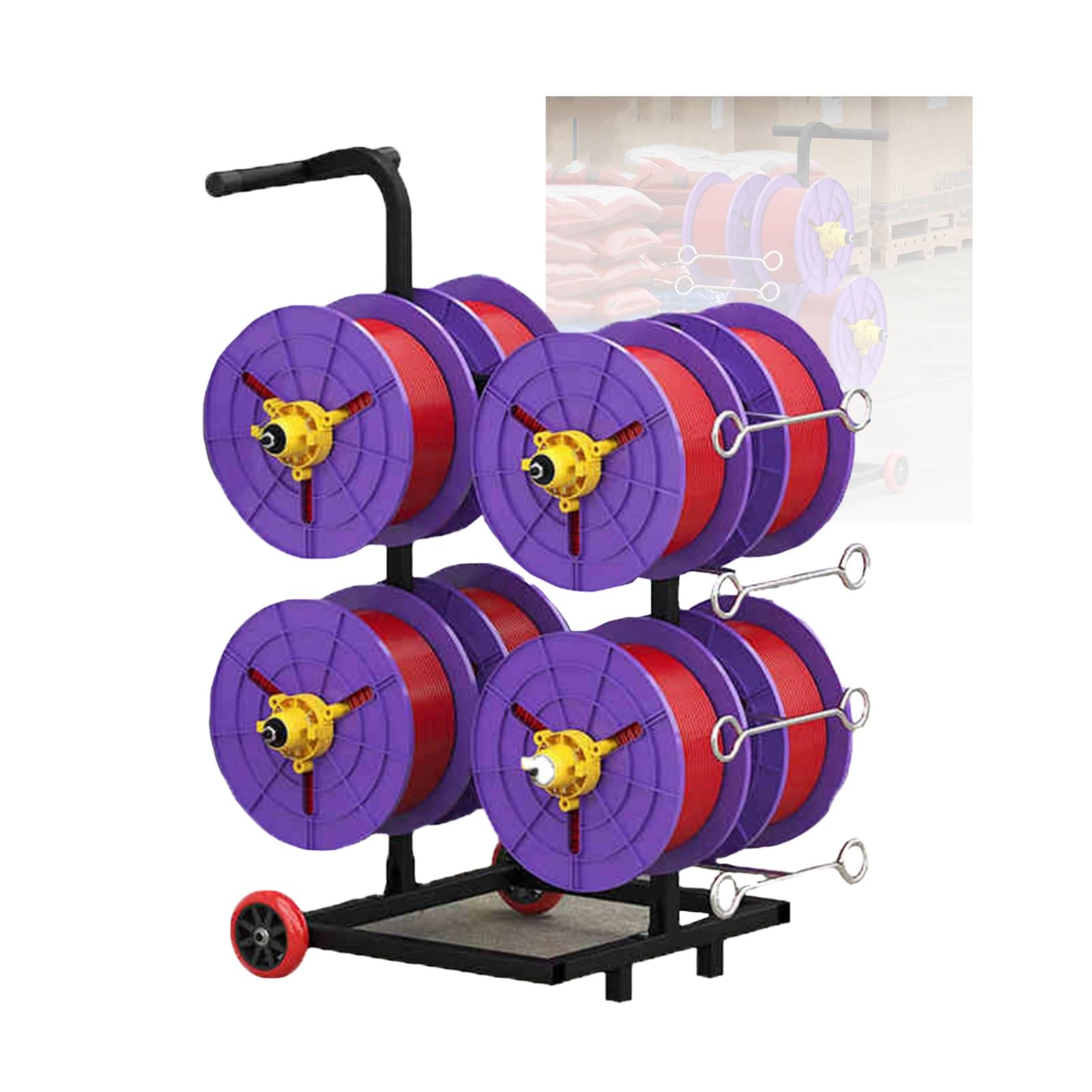WDSOPK Wire Spool Rack,Heavy-Duty Bulk Wire Holder for Electrical,Multi-Spool Wire Rack Dispenser,for Industrial Workplace (8 Rods Wire)