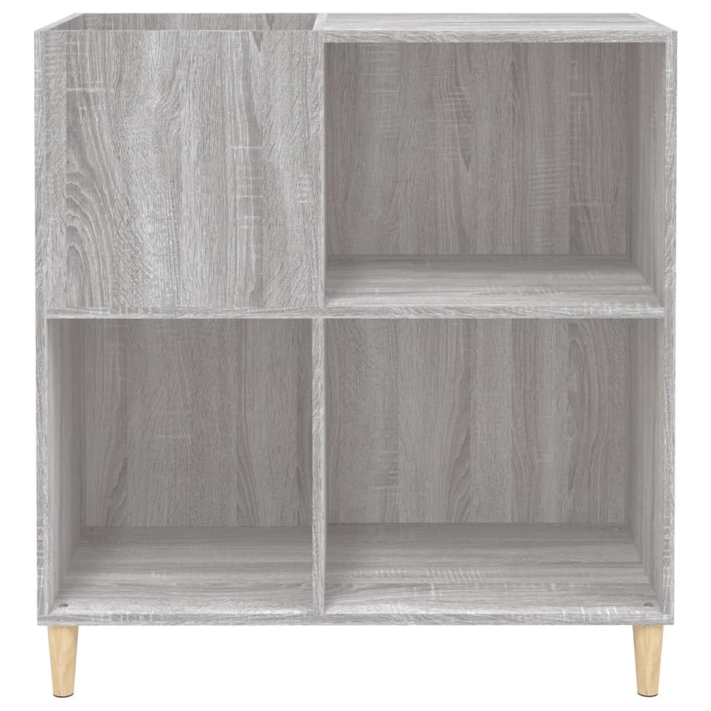 vidaXL Mobile Porta Dischi Grigio Sonoma 84,5x38x89 Legno Multistrato