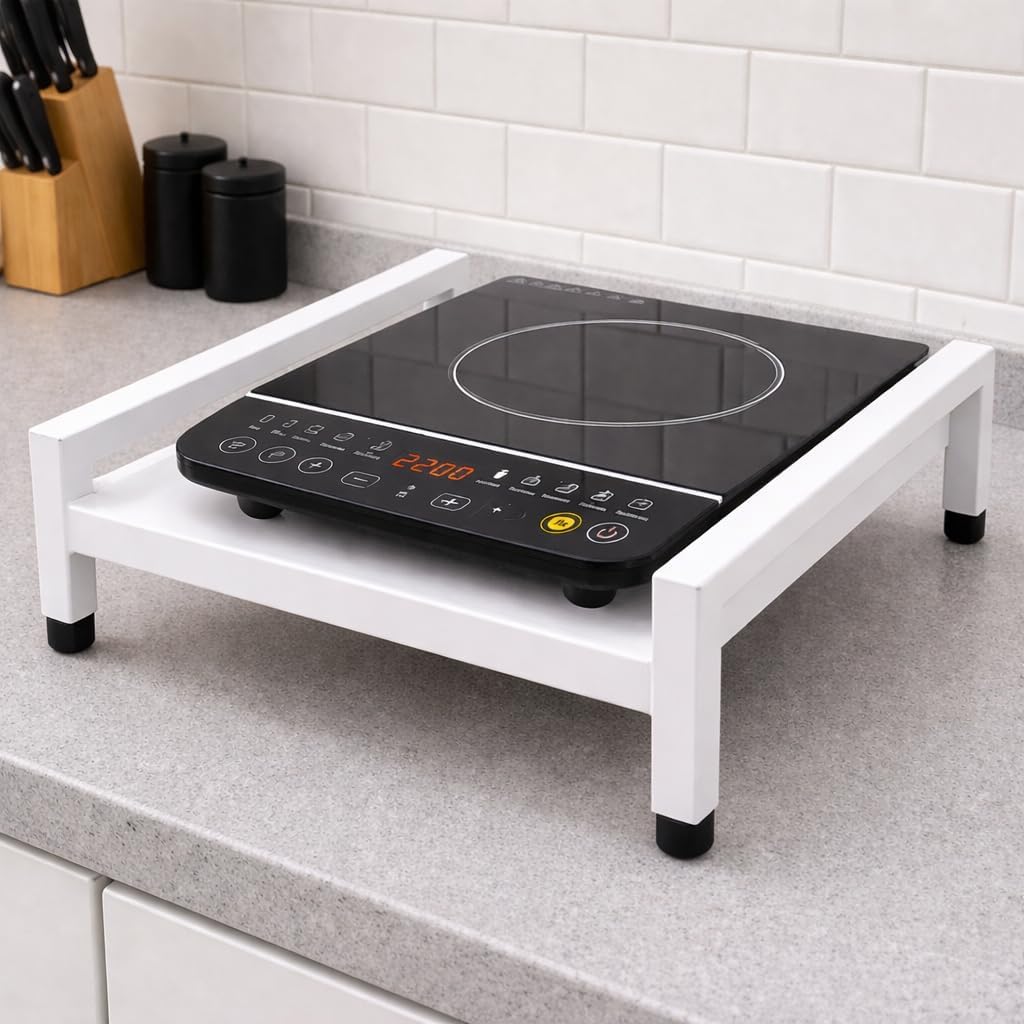 58526 Classic metal Table Top Induction Stand/Kitchen Organizer (38 L x 38 W x12 H CM's, White Color)-image-34