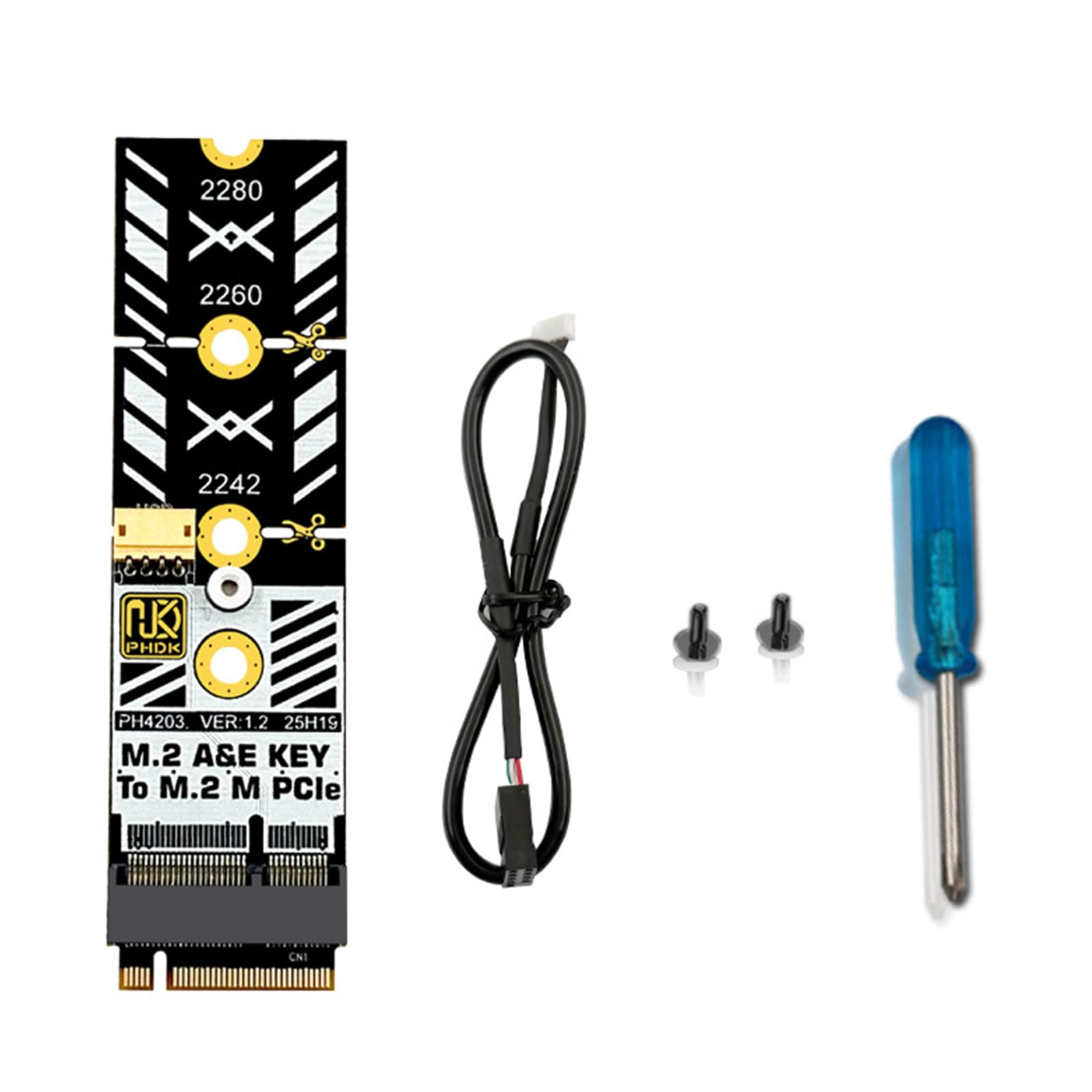 Yhplxyuus Networking Card to NVME HDDs Interfaces Adapter Multiple Size 2280 2260 2242 for Fast Speed Data Transfer and Efficient Heat Dissipation NVME Interfaces Converters