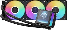 Water Cooler Gamdias Chione P5-360 Preto RGB com Tela IPS LCD 3.4” 360mm