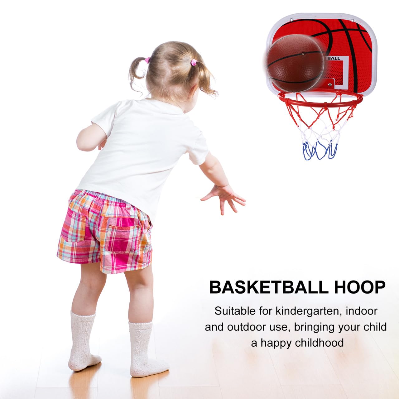 ORFOFE Tablero De Baloncesto Colgante Sin Taladrar De Hierro para Aro De Baloncesto para Tablero De Interior y Exterior Juguete De Práctico
