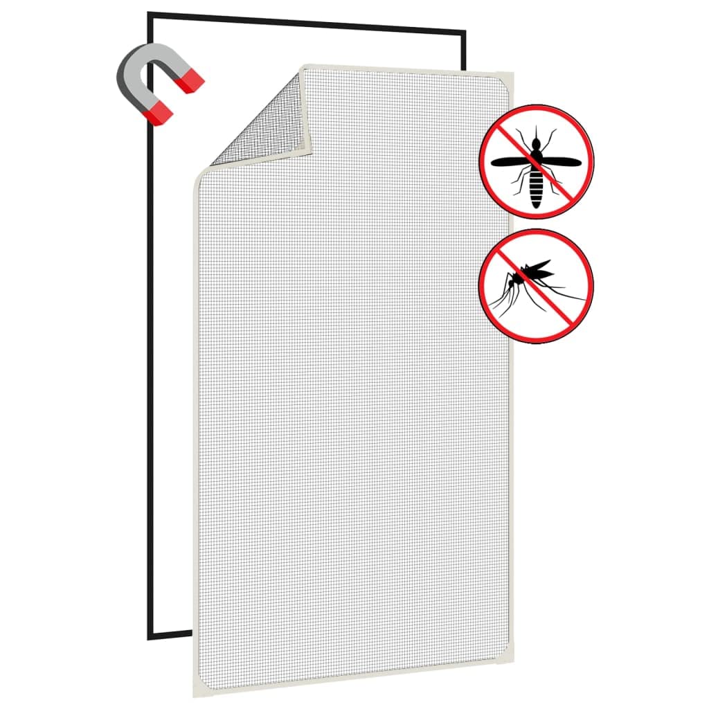 Insektenschutzgitter Fenster Weiß 80x140 cm Magnet-Fliegengitter für Türen Balkon Terrasse Schlafzimmer Kinderzimmer langlebiges UV-beständiges Moskitonetz