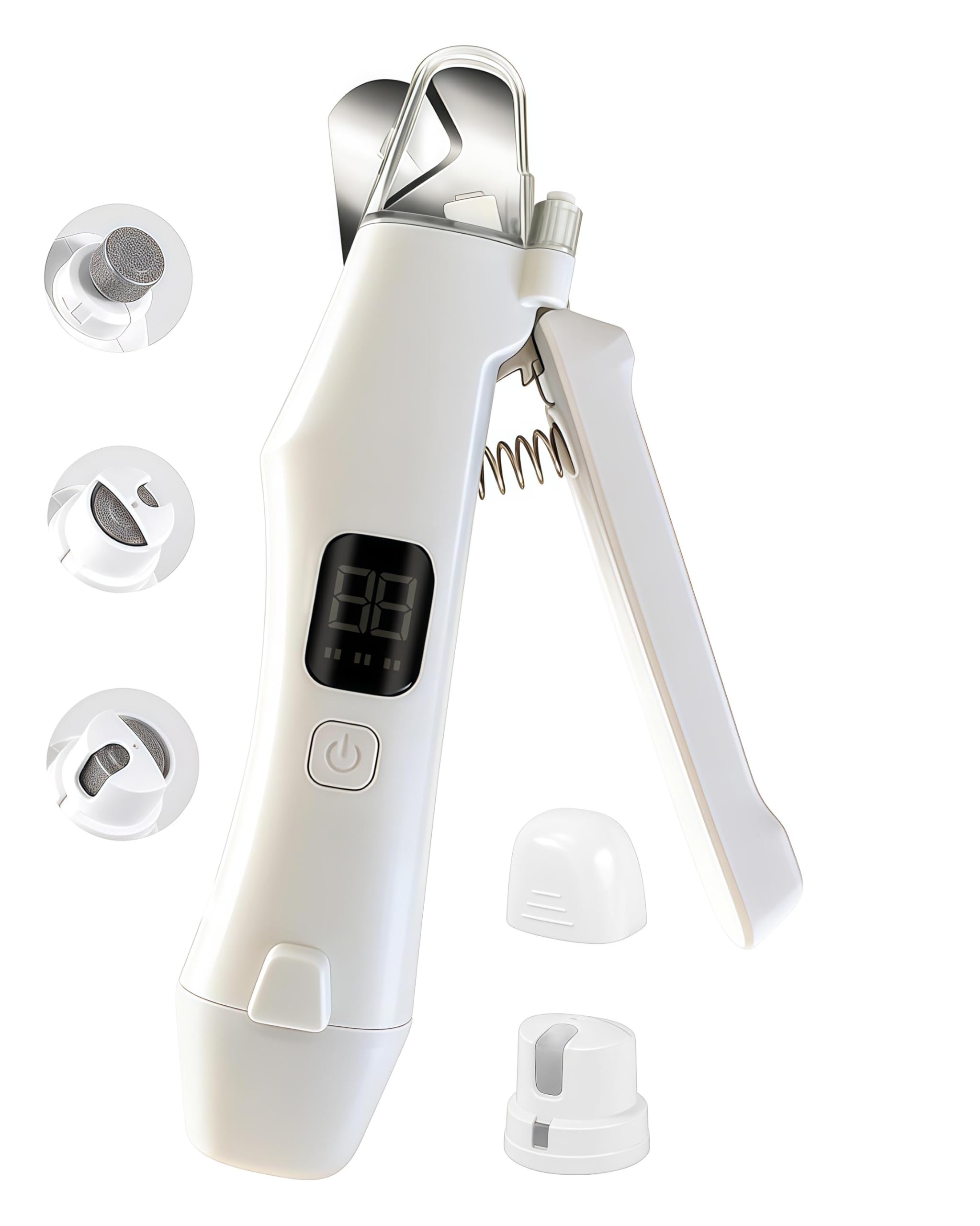 Coupe-ongles électrique pour animaux domestiques avec LED pour couper sans couper le vif
