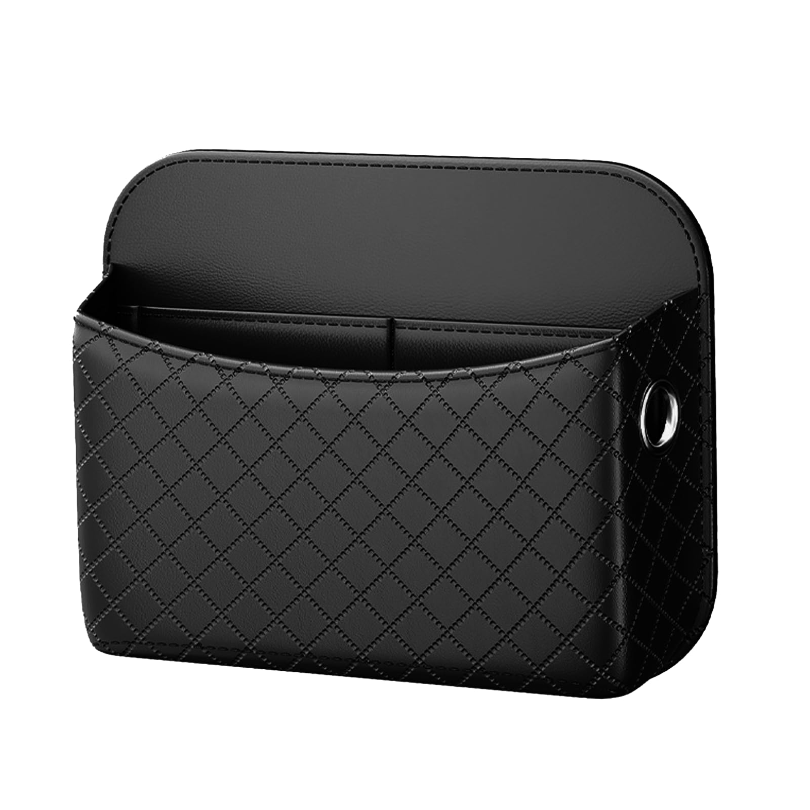 Car Seat Side Pocket Organizer Leather Car Side Pocket Organizer Universal Car Pockets Pouch Front Seat Console Cars Gap Filler Storage Box Cell Phone Holder for Cars Door Keys Coins (Black B)