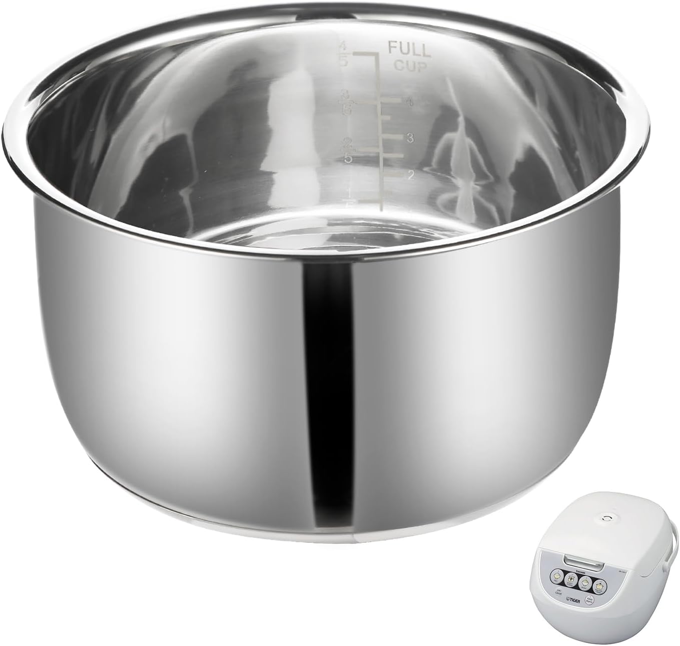 Replacement Rice Cooker 5.5 Cup Inner Pot Compatible with Tiger JBV-A10U Inner Pot