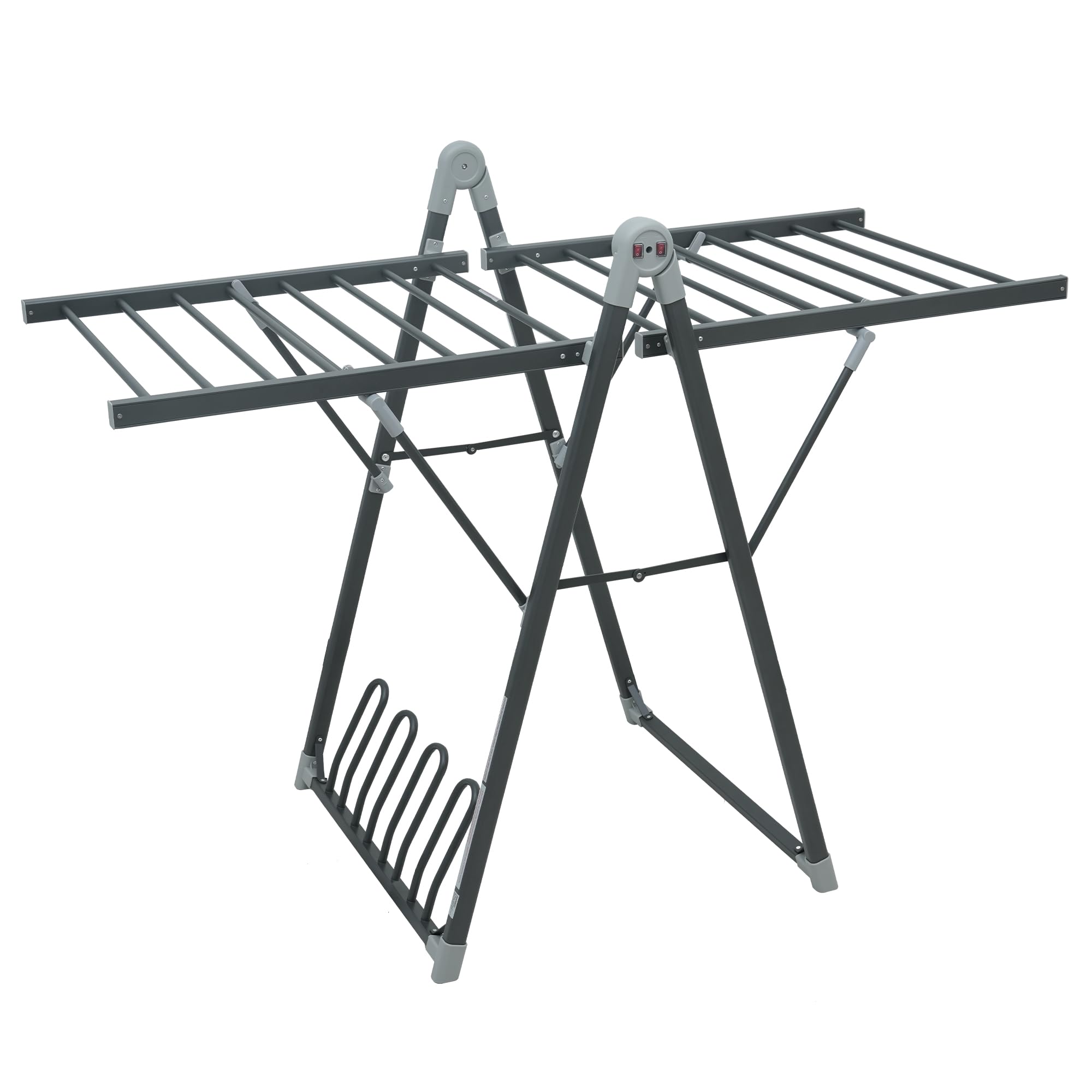 Heated Clothes Drying Rack Foldable, Space Gray