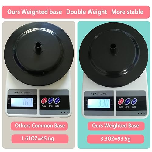 Miniatura 3 de Soporte de peluca de altura ajustable, soporte de cabeza de peluca de plástico negro, soporte portátil para peluca, soportes antideslizantes para