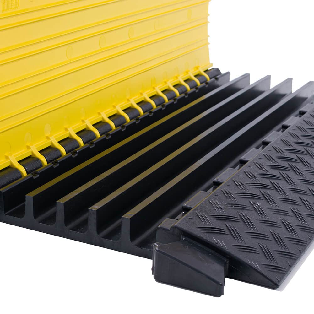 Kabelbrücke Defender MIDI 5, gelb/schwarz, 5 Kanäle, TPU, 89 x 54,2 x 5,2 cm, Art.-Nr. AM30ZN952