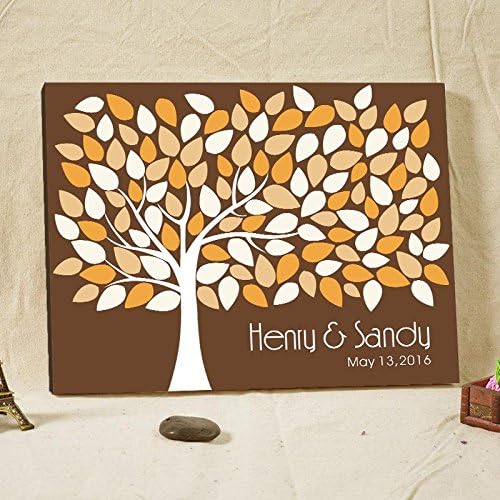 Personalized Wedding Guest Book Alternative Champagne Tree