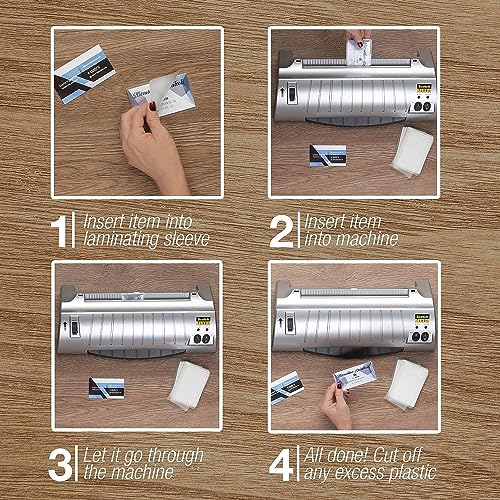 Business Card Laminating Pouches, 5 Mil Business Card Pouches, Heat Sealing Laminating Pouches, Thermal Pouches - 2.25\" x 3.75\" - 500 Pouches