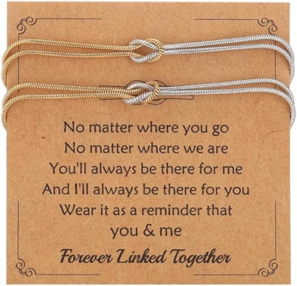 Knot Matching Bracelets for Couples Long Distance Relationship Gifts Couples Bracelets Set for Women Men Trendy 2025