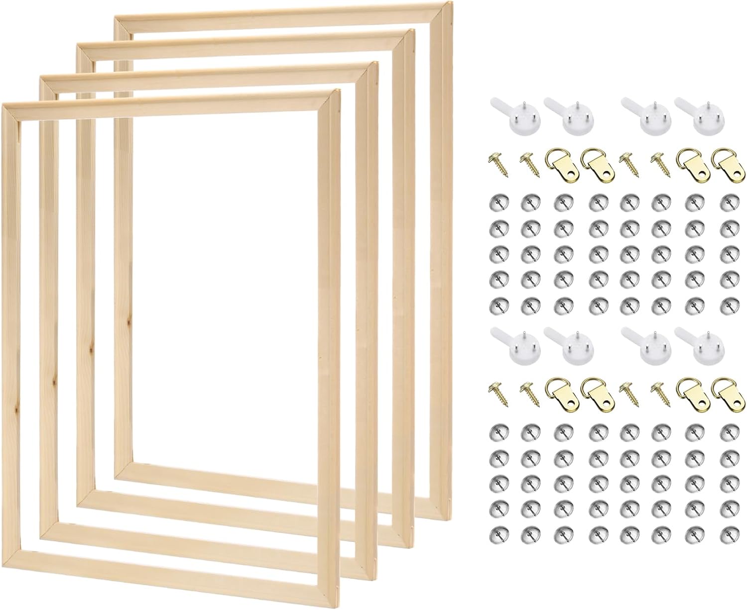 PATIKIL 12x16 inch Canvas Stretcher Bars, 4 Set DIY Removable Wooden Canvas Frames Kit for Oil Paintings Poster Picture Photo, Arts Accessory, Paint by Numbers
