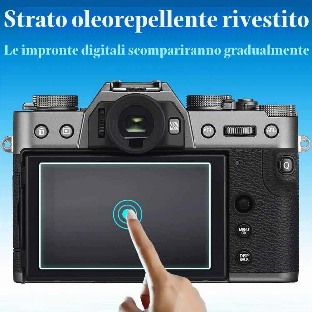 Pellicola In Vetro Temperato IDaPro Per Fujifilm X-S10, X-T30, X-T20, X-T10, X-T100, XF10, X-A1, X-A2 – 3 Pezzi, Antigraffio, Facile Da Montare