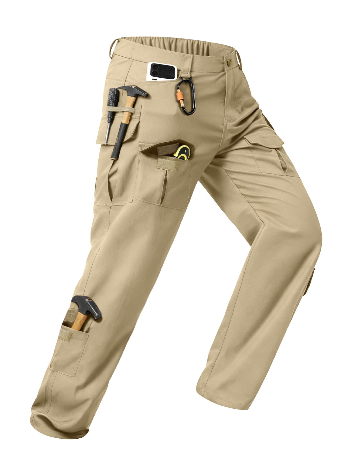 CLOAKA Cargohose Herren Leichte Ripstop Arbeitshosen Männer Fit Outdoor Wander Arbeit Taktische Hose mit Multi Taschen