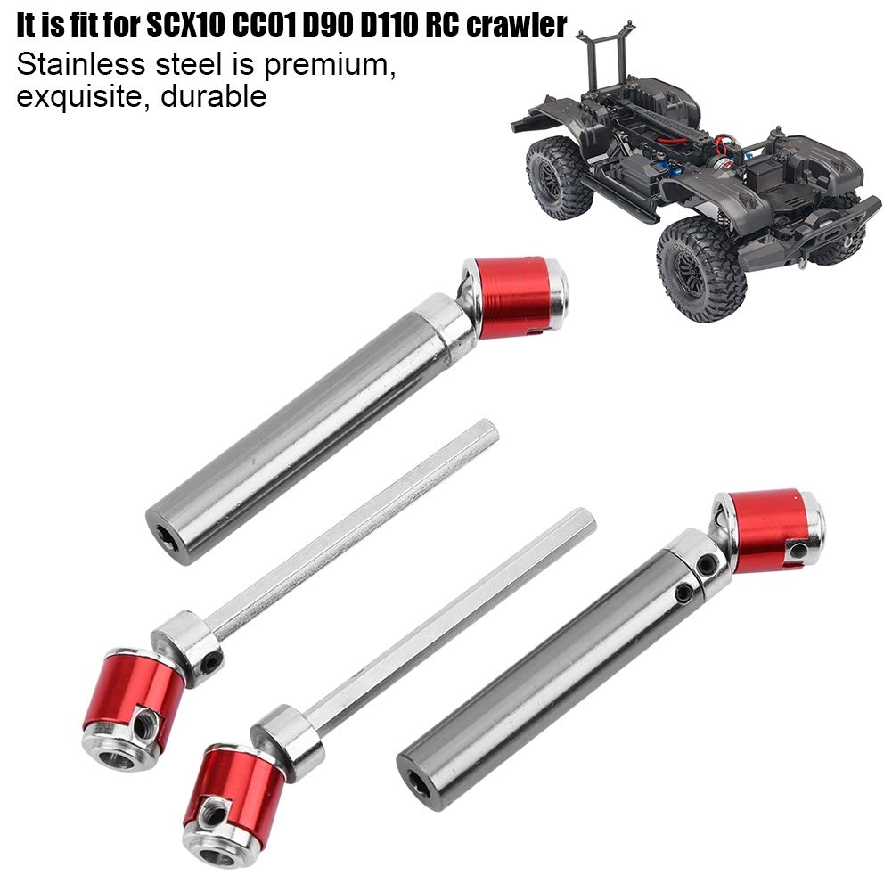 Wał napędowy samochodu RC, 2 szt. Uniwersalny wał napędowy CVD 110-155 mm, część zamienna gąsienicy RC ze stali nierdzewnej do gąsienicy RC SCX10 CC01 D90 D110