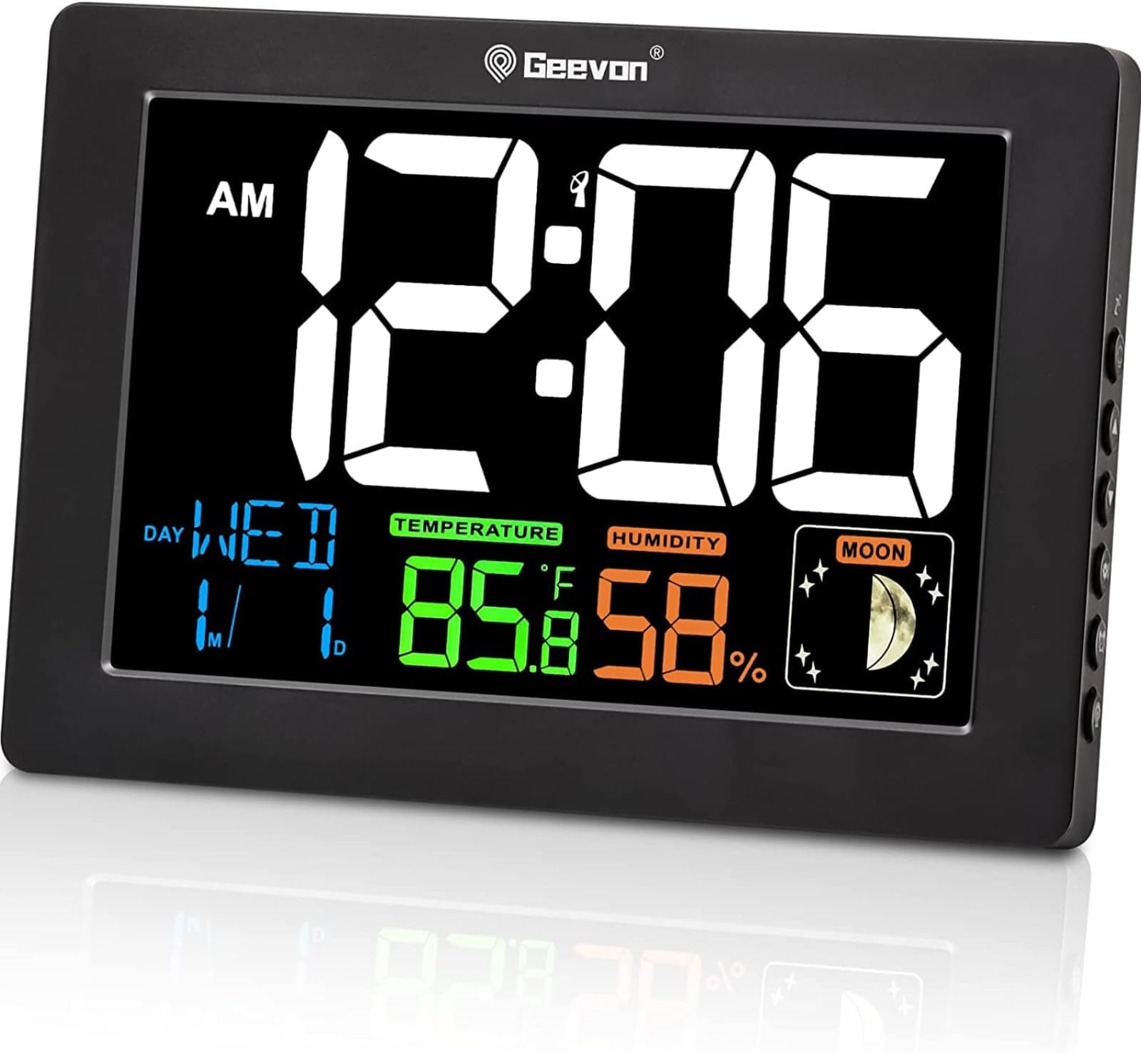 Amazon.com: Sharp Desktop Dual Alarm Clock with Color Display - Atomic ...