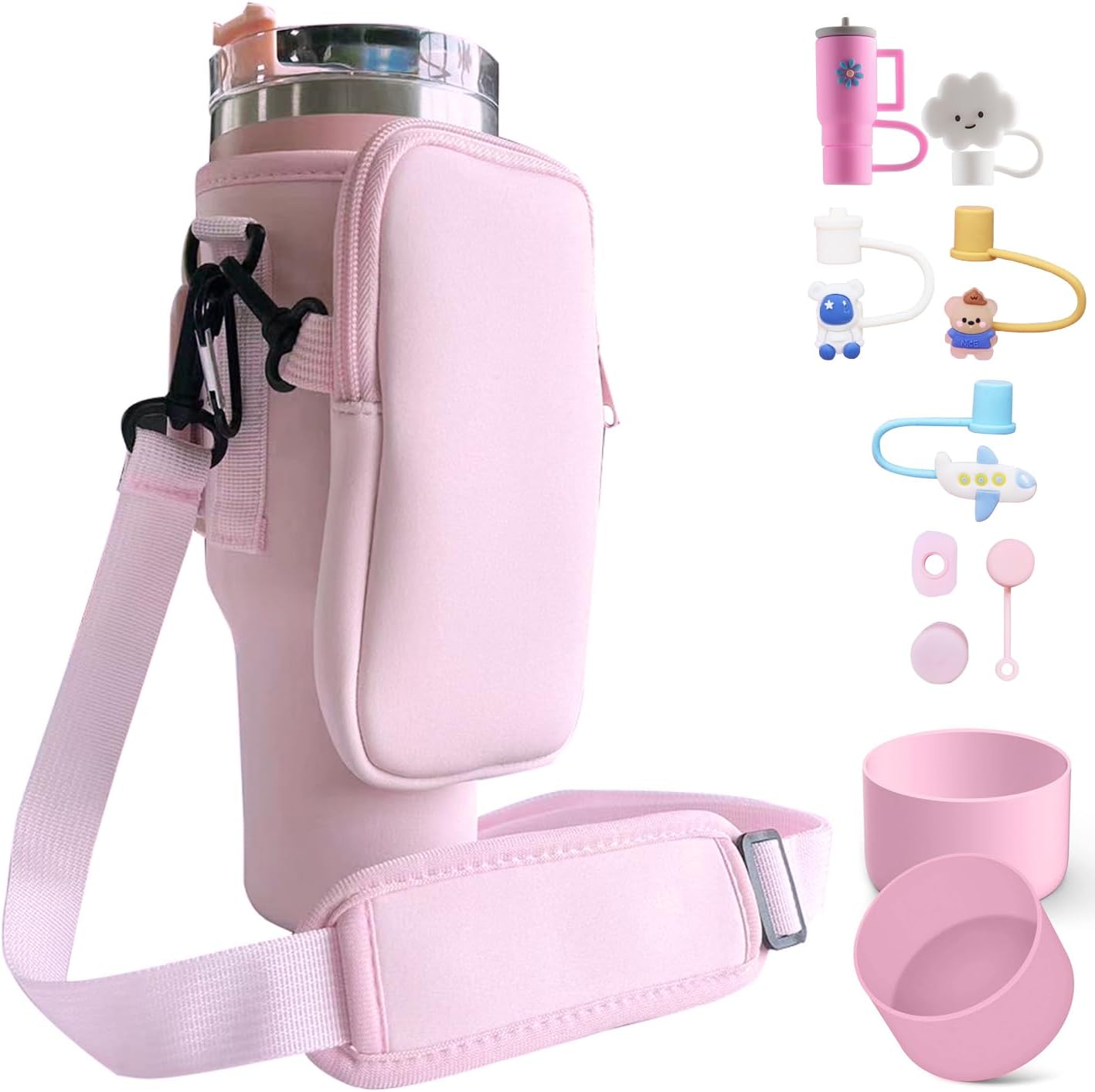 Stanley Cup Holder with Adjustable Shoulder Strap and Bag, Stanley Accessories for