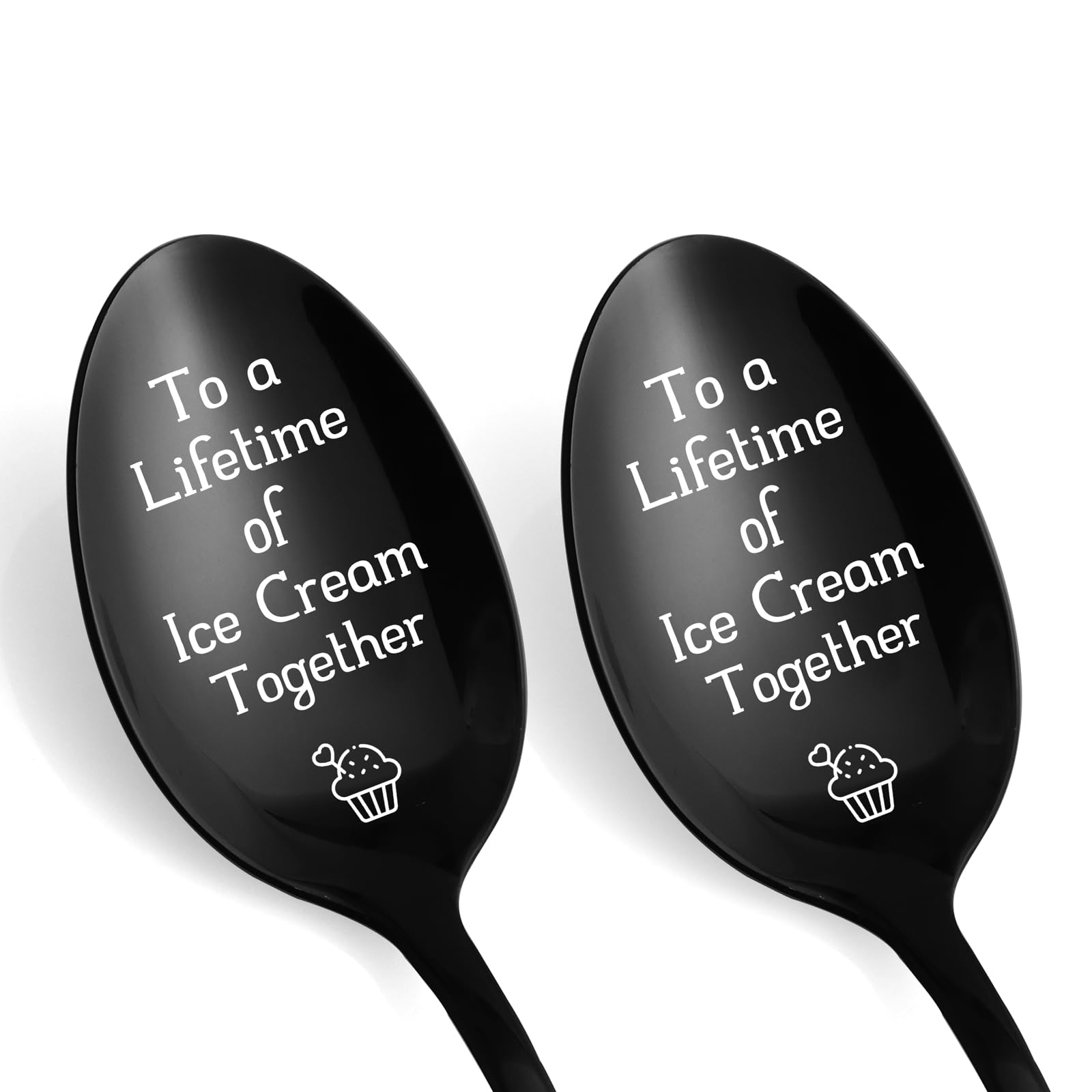 Valentines Day Gifts for Her Him - Birthday Anniversary Wedding Engagement Gifts for Couples - Personalized Gifts To A Lifetime of Ice Cream Together Spoon