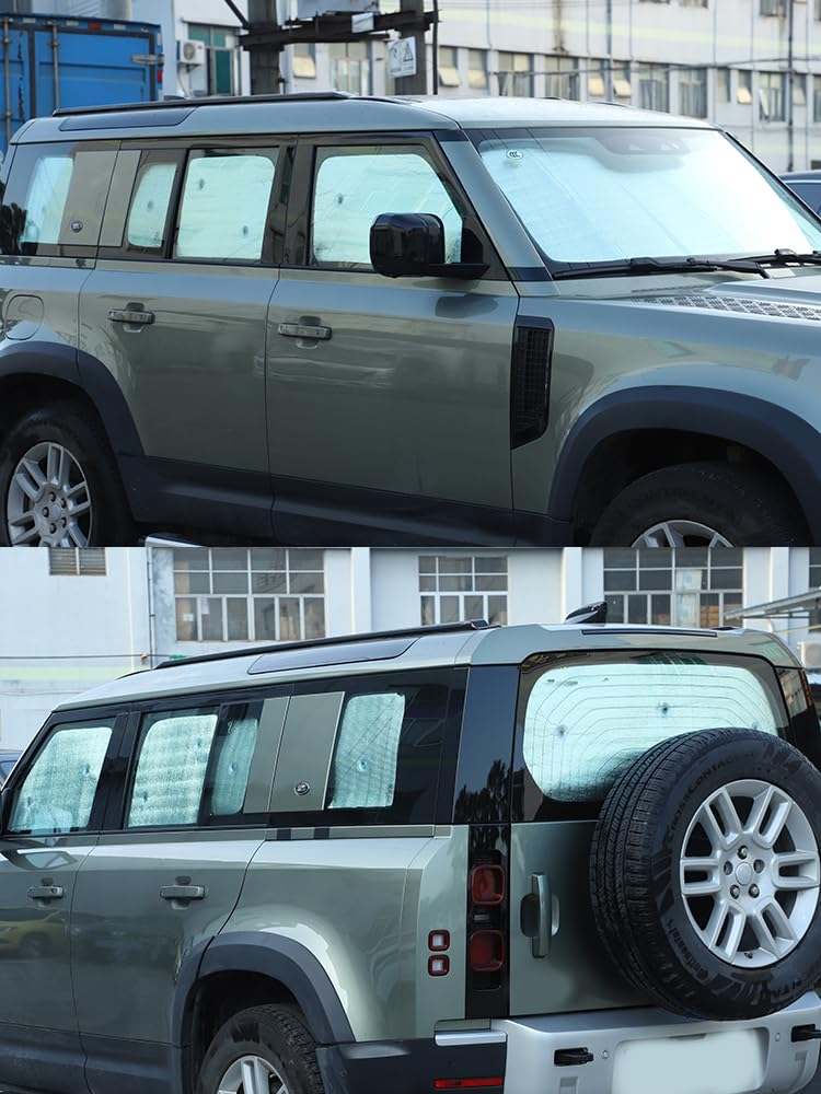 Protezione solare estiva per parabrezza auto adatto per LR Defender 110 2020 2021 2022,10 pezzi protezione solare per auto parabrezza interno,Auto pieghevole parasole per auto per accessori Defender