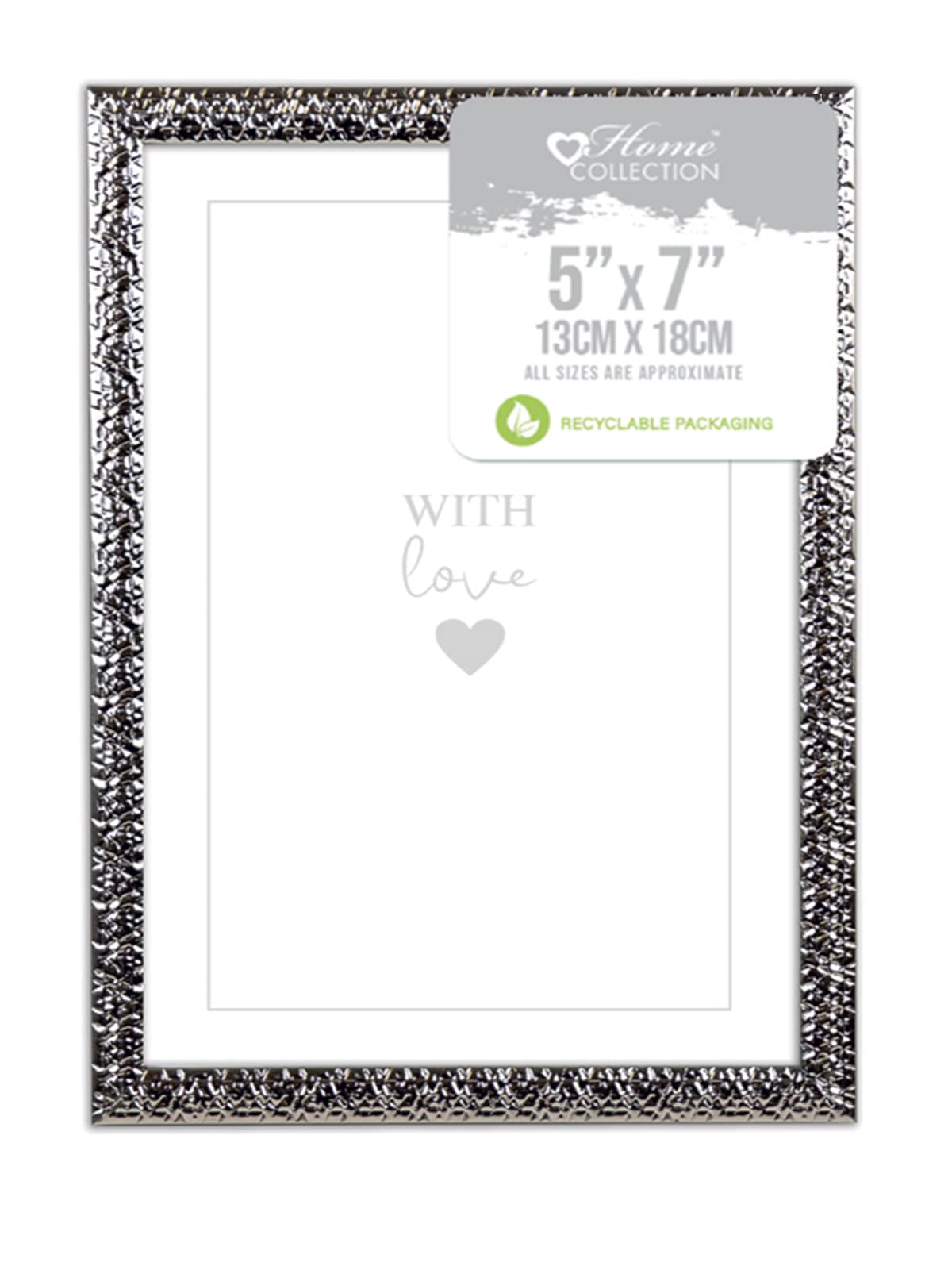 DESIGN GROUP Silver Ornate Design Freestanding Wall Mount Picture Photo Frame 5 x 7'', 13 x 18cm