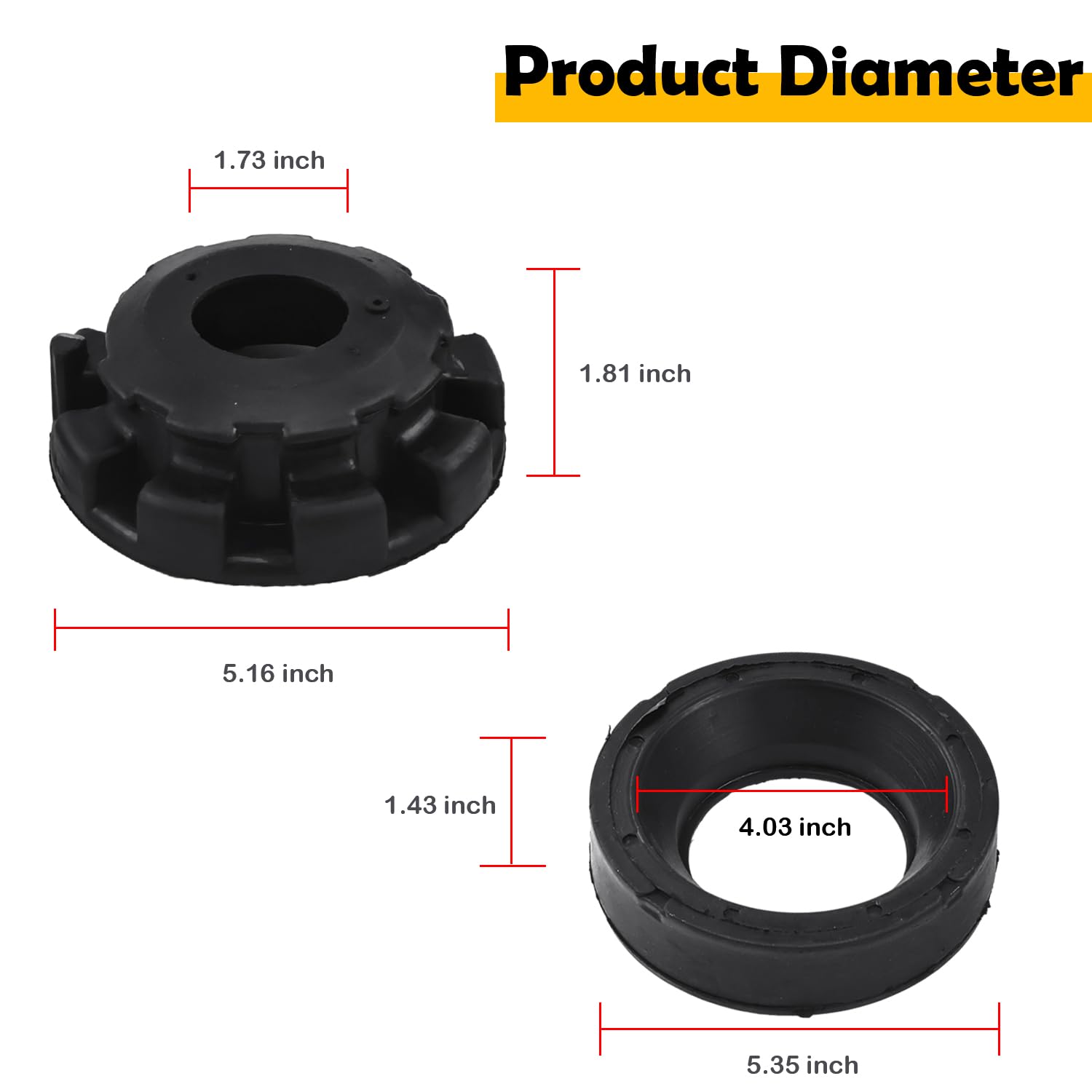 K160040 K160041 52088257 52088401 Kit d'isolateurs de ressort hélicoïdal supérieur et inférieur avant compatible avec Jeep Grand Cherokee WJ/WG 1999-2004