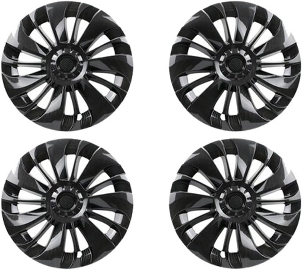 4 個、テスラモデル Y 19 インチ交換用ホイールキャップ自動車ホイールキャップフルリムカバーアクセサリー 2018-2022 に