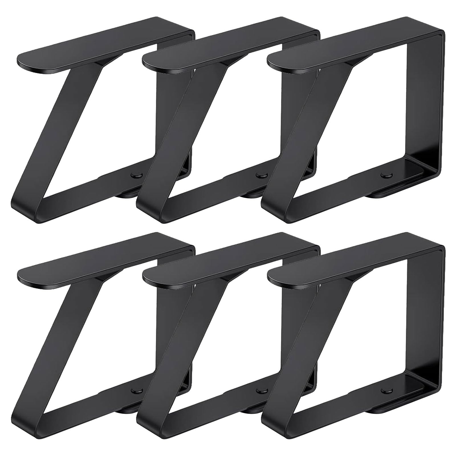 VIKY® Fermatovaglia grande, 7 cm, fermatovaglia, in acciaio inox, 6 pezzi, per esterni, per tavoli da pranzo, picnic, feste, matrimoni (nero)