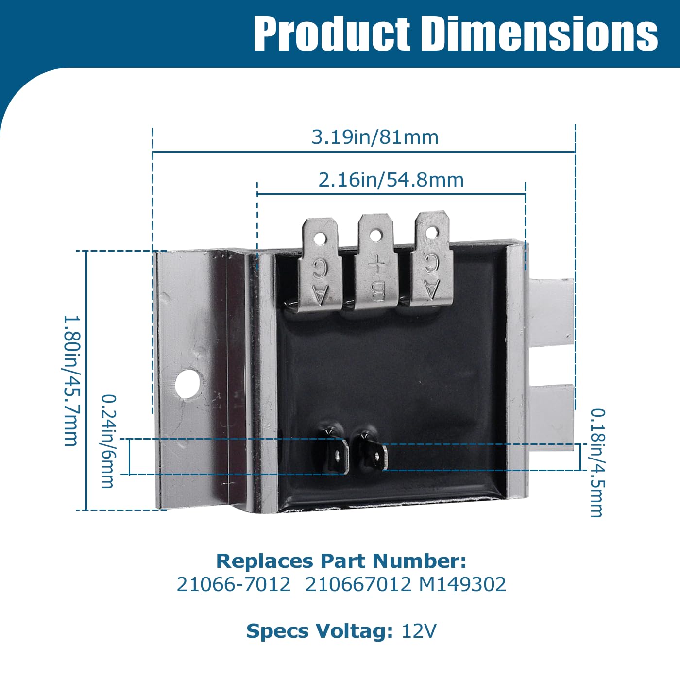 Amazon.com: Partman Voltage Regulator Fit for 21066-7012 Kawasaki