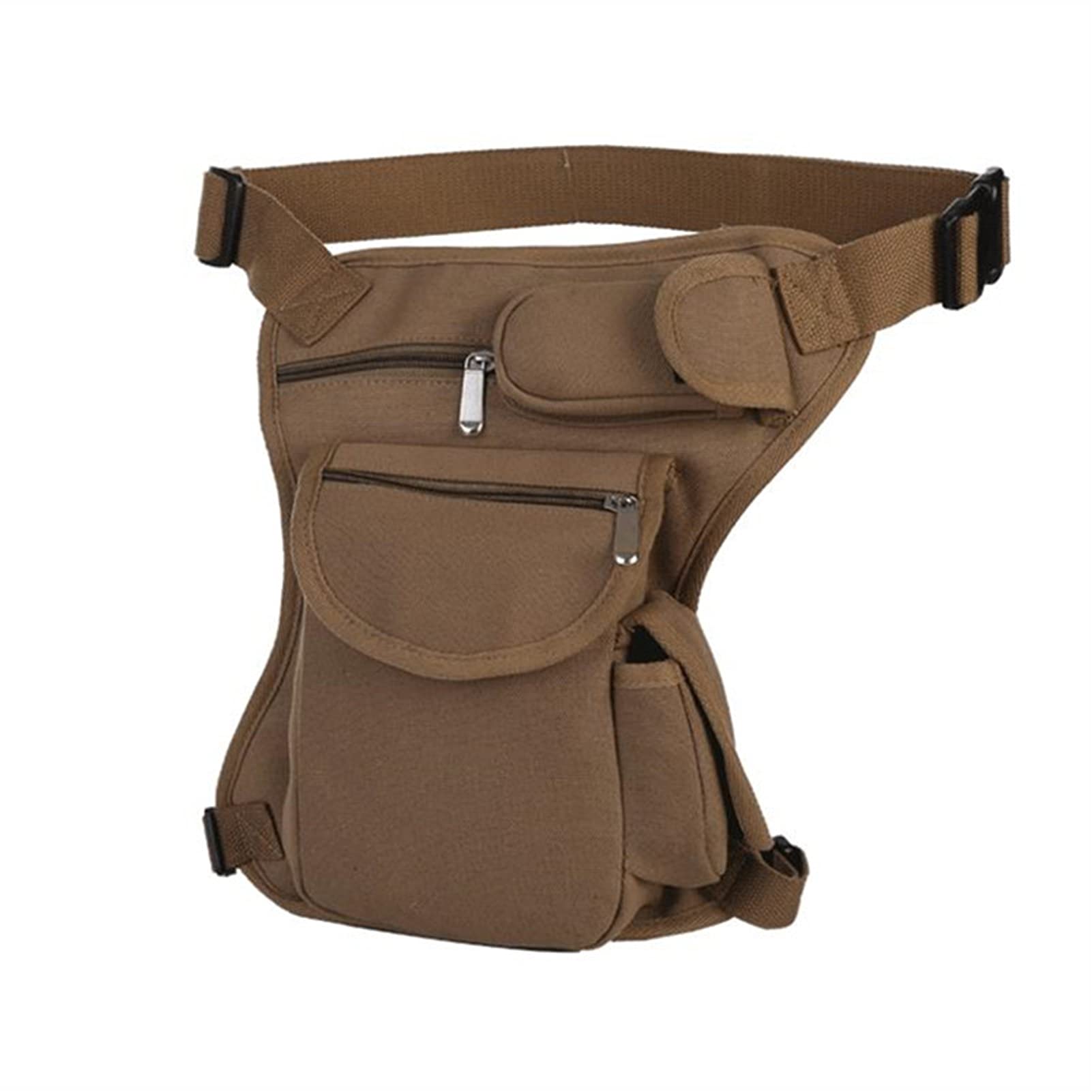 ApuaVireo&Co Męska torba z płótna obniżoną talią, na nogę, męski pasek rower i motocykl, damski pieniądze, unisex, do pracy, czarny
