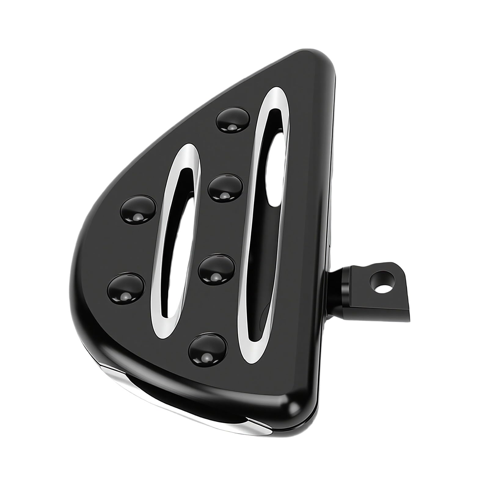 AMONIDA Motorcycle Passenger Footboard, Metal Construction (BLACK)