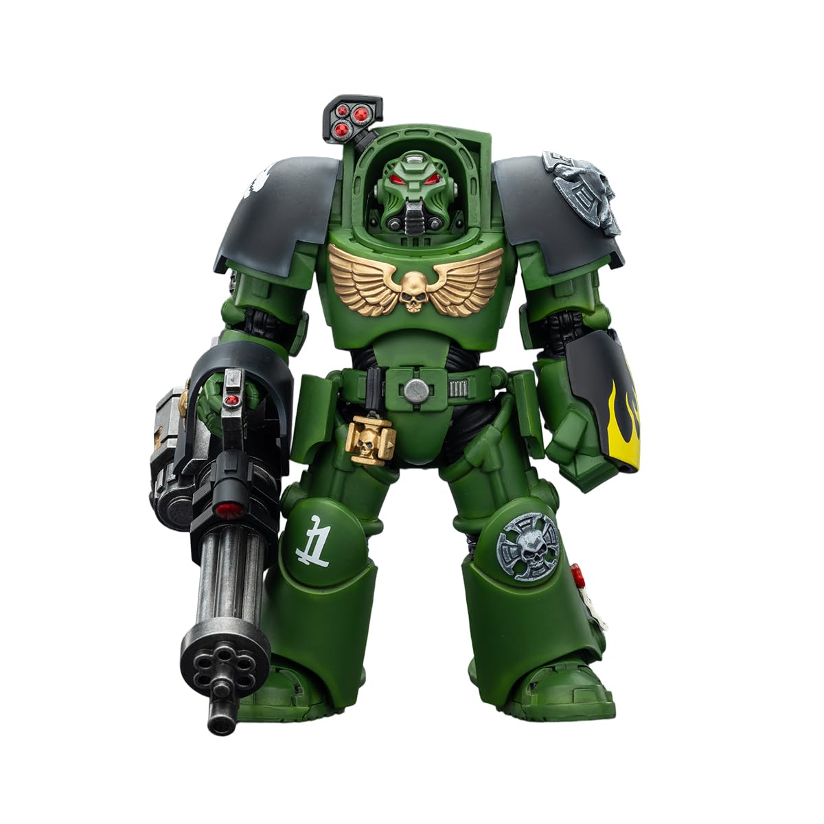 JOYTOY Action Figures Warhammer 40K Terminator Squad 1/18 Movable Model Collectible Figurine Ages 15+ (Salamanders Terminator 3 with Power Fist and Assault Cannon) - 2