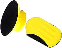 Vista 1 de VIBRATITE Bloque de lijado redondo de 5 pulgadas con gancho y bucle y mouse, ideal para carpintería, restauración de muebles, hogar y cuerpo