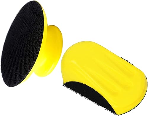 VIBRATITE Bloque de lijado redondo de 5 pulgadas con gancho y bucle y mouse, ideal para carpintería, restauración de muebles, hogar y cuerpo