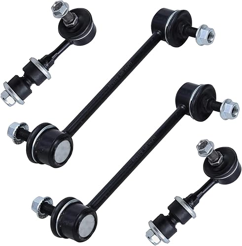 Miniatura 47 de Detroit Axle - 4 barras estabilizadoras para Jeep Grand Cherokee Commander 2005-2010 2006 2007 2008 2009 de repuesto delantero y trasero