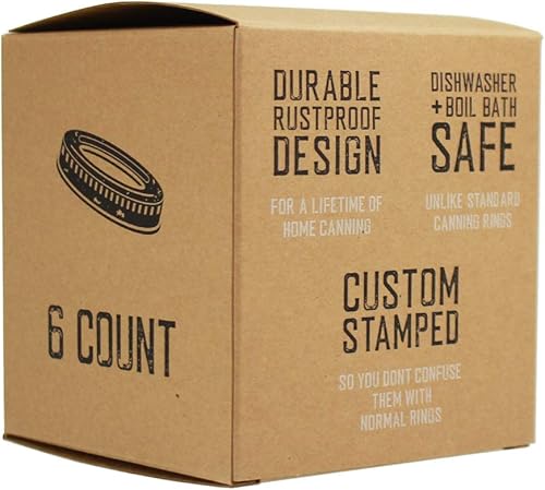 Miniatura 4 de Trellis + Co. Anillos de repuesto de acero inoxidable con sello de boca ancha para tarros de masón, duraderos y resistentes al óxido, para