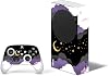 Compatible with X1 Series S Skin by ZOOMHITSKINS, Moon Cloud Stars Night Sky Kawaii Black Purple Anime, Durable, Bubble-free, Goo-free, Made in The USA
