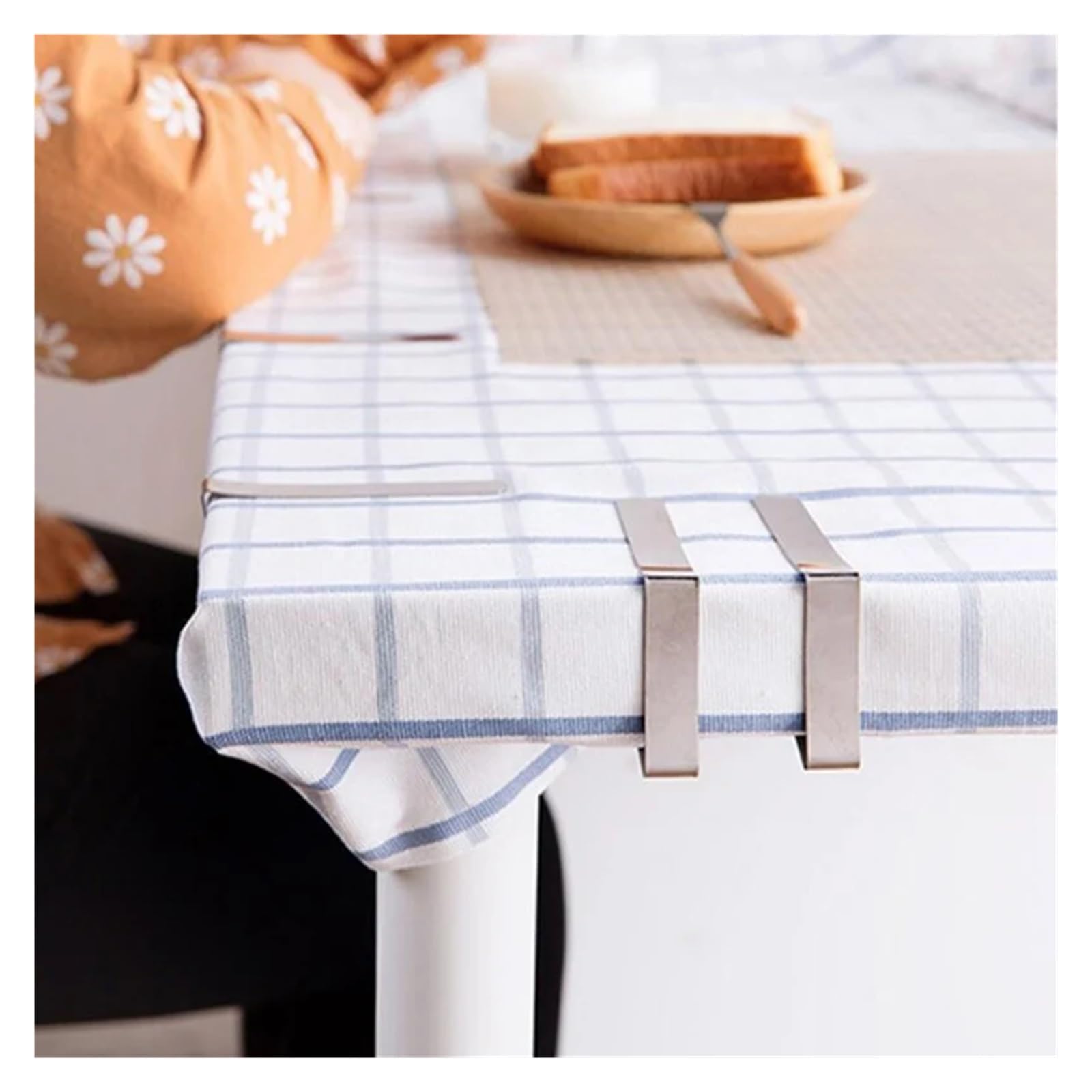 Tischdeckenklammern Stainless Steel Anti-Slip Tablecloth Clips Non-Slip Tables Cover Securing Clamps Clip Wedding Camping Promenade Table