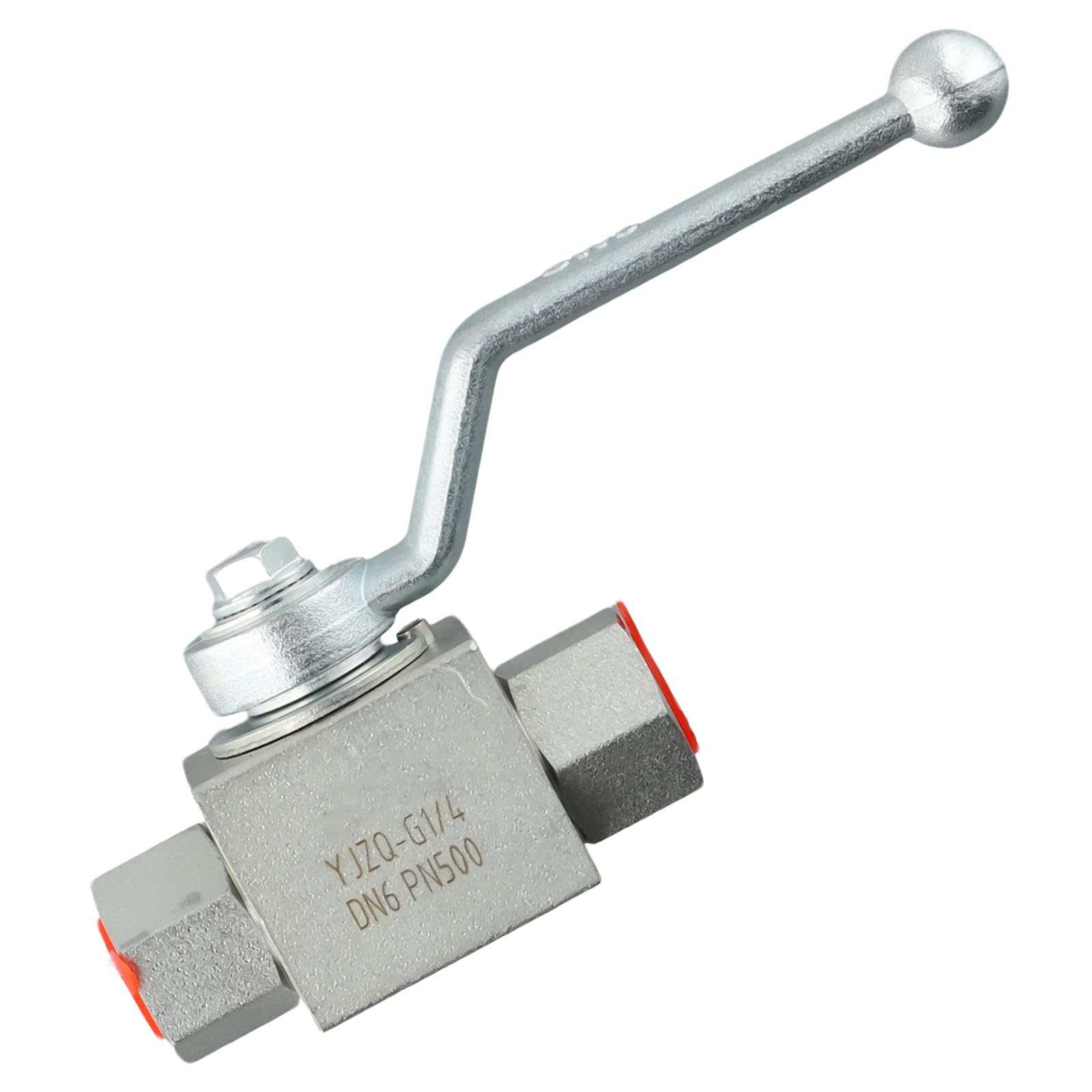 Vanne hydraulique 2 voies 1/4 BSP 500 bar avec levier d'arrêt étanche