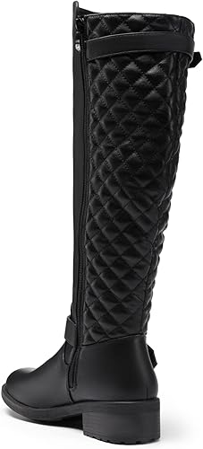 Miniatura 6 de DREAM PAIRS - Botas de montar de invierno para mujer, cómodas, hasta la rodilla y de pantorrilla ancha