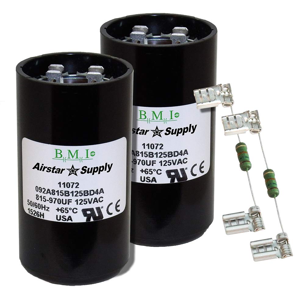 2) Pack, 815-970 uF x 110 125 VAC - BMI/USA Start Capacitor